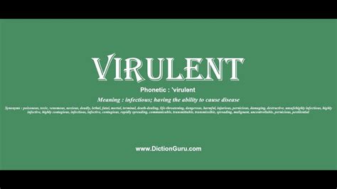 How To Pronounce Virulent