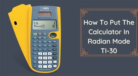 Mastering Trigonometry: Step-by-Step Guide on How to Put Your Calculator in Radian Mode