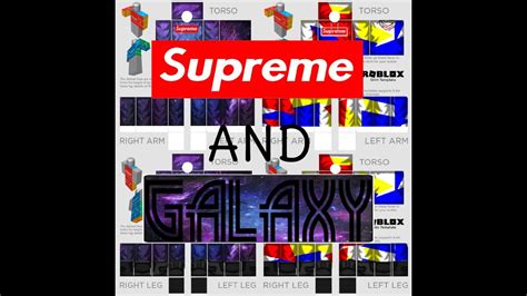 How To Put SUPREME And GALAXY Templates on your Roblox 
