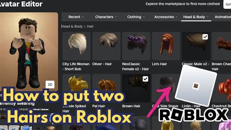 How To Put Two Hairs On Roblox