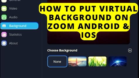 How To Put Virtual Background In Zoom On Tablet