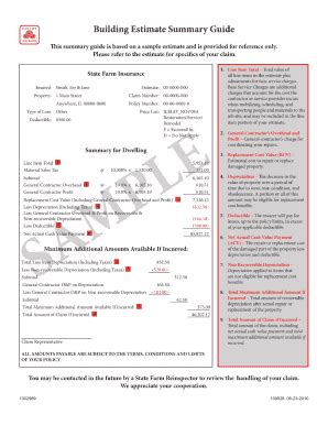 How To Read Your State Farm Estimated Summary Guide