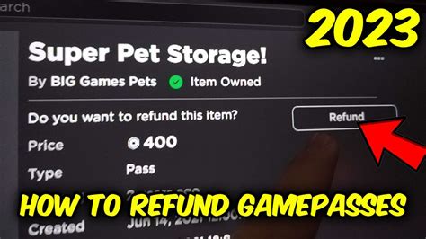 How To Refund Gamepasses on Roblox! (2023) - YouTube