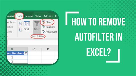 How To Remove Autofilter In Excel