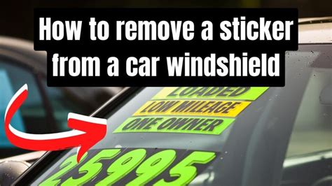 How To Remove City Sticker From Car Windshield