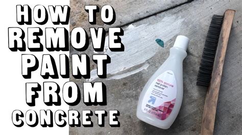 How To Remove Paint Drips From Concrete