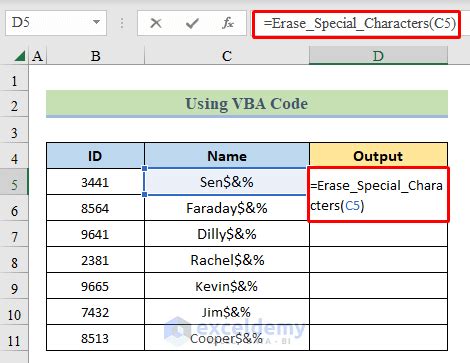 How To Remove Special Characters In Excel