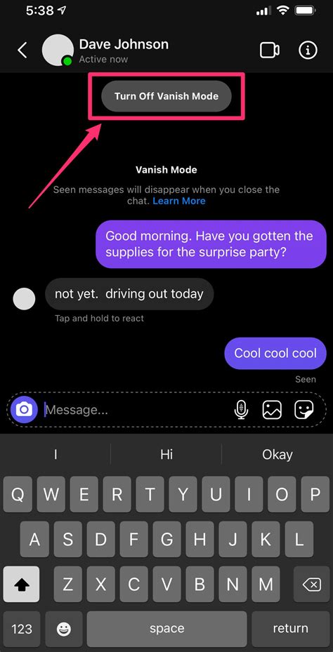 How To Remove Vanish Mode On Instagram