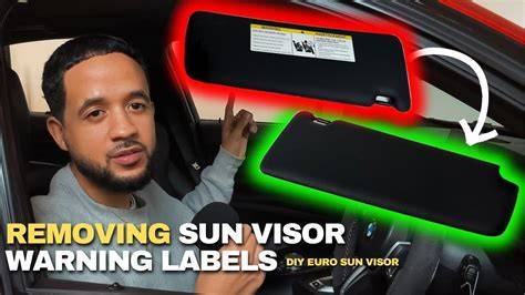 How To Remove Warning Sticker From Car Visor