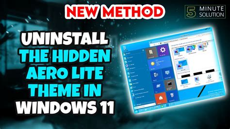 How To Remove Windows 11 Aero Lite Theme