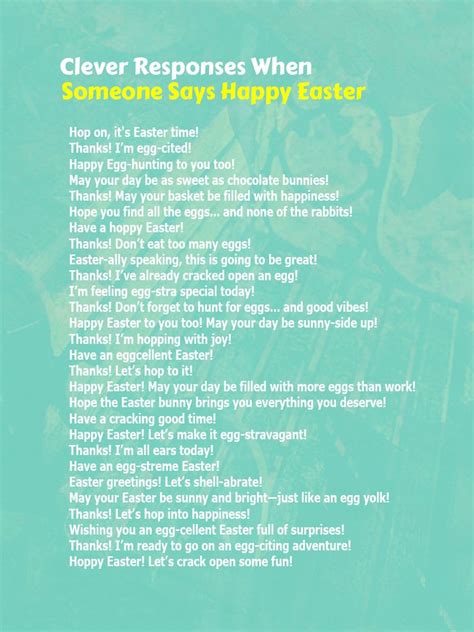 How To Respond To Happy Easter
