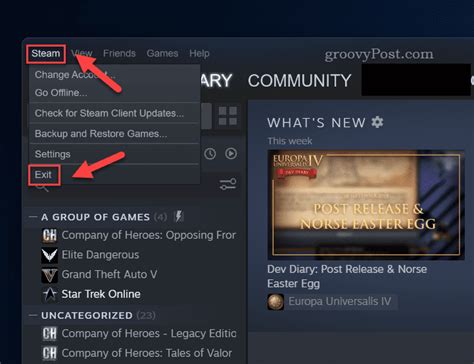 How To Restart Steam