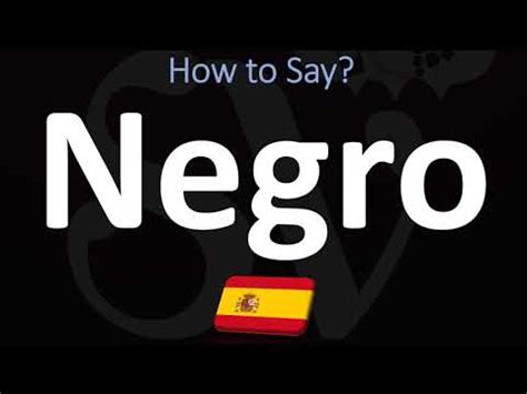 How To Say Black In Spanish