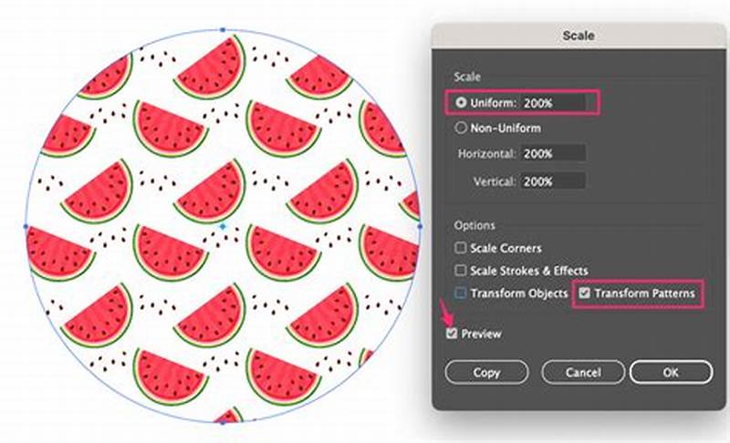 How To Scale Pattern In Illustrator