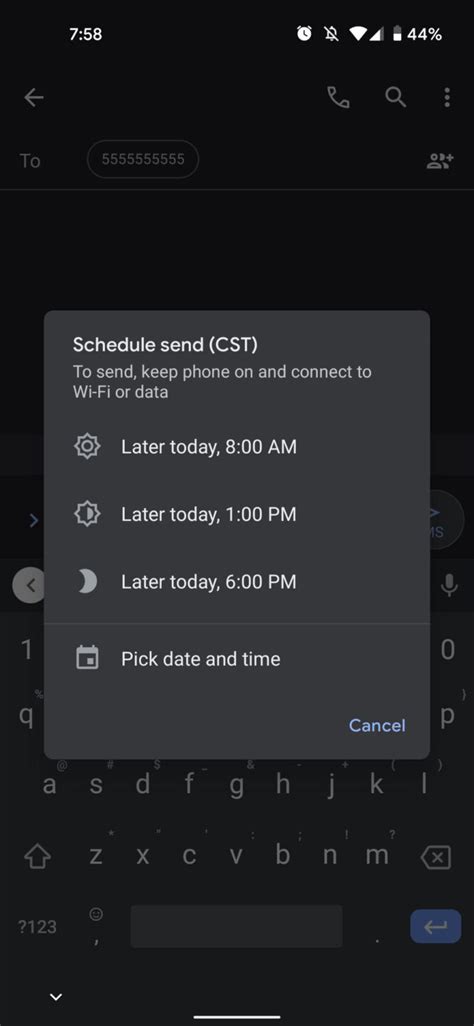 How to schedule text messages on an Android phone to send texts at a