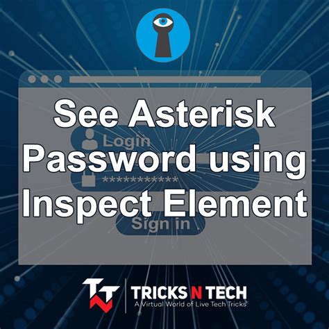 How To See Password Using Inspect Element - Tricks N Tech