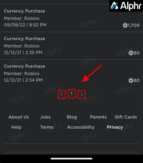 How To See Recent Robux Purchases