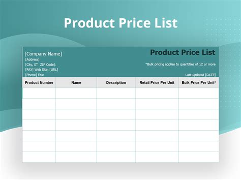 How To Set A Price To A Product Excel Template