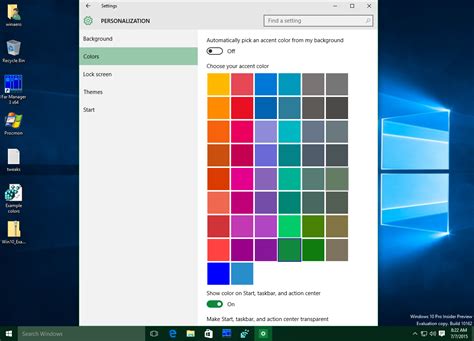 How To Set The Custom Color In The Taskbar