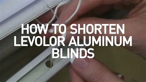 How to Shorten Aluminum Mini Blinds Levolor Blinds YouTube