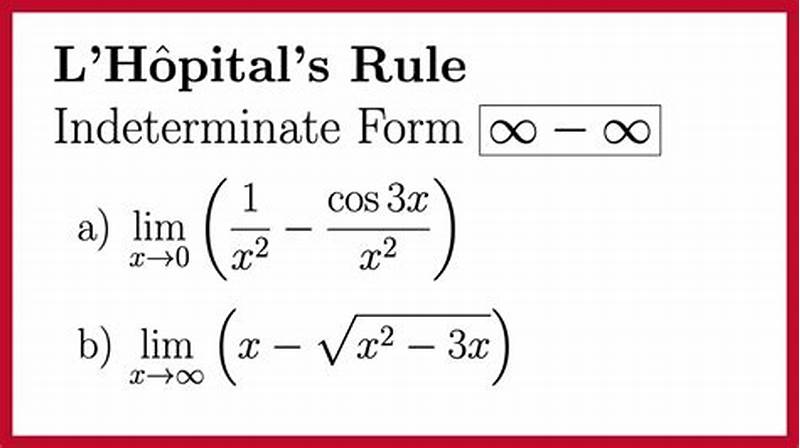 How To Solve Infinity Infinity Indeterminate Form