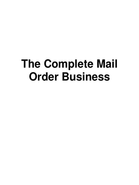 How To Start A Catalog Mail Order Business