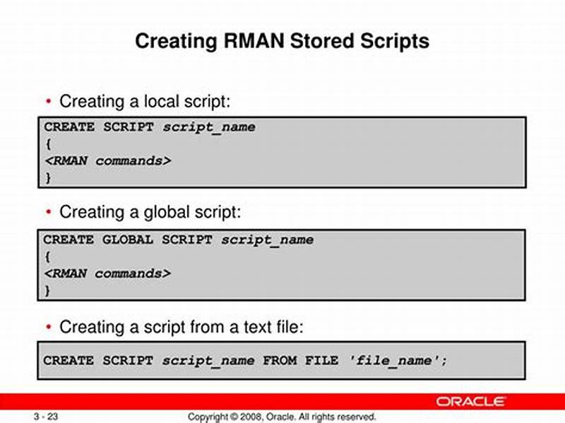 How To Store Scripts In Rman Catalog