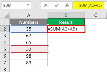 How To Sum 2 Different Rows In Excel