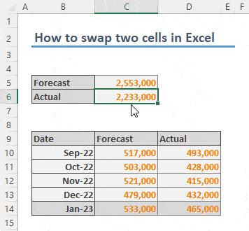How To Swap Cells Excel