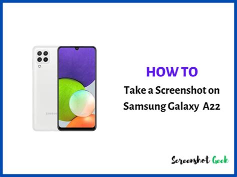 How To Take Screenshot In Samsung A22