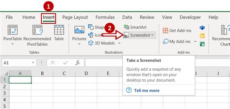 How To Take Screenshot On Excel