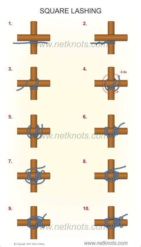 Learn the Art of Knot-Tying: Step-by-Step Guide on How to Tie a Square Lashing like a Pro!