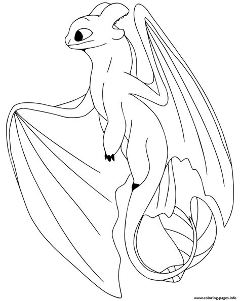 Unleash the Fun with How to Train Your Dragon Coloring Pages Featuring Light Fury and Toothless