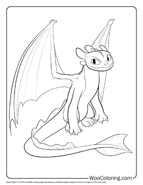 Unleash Creativity with How To Train Your Dragon Night Fury Coloring Pages - Perfect for Kids and Adults!