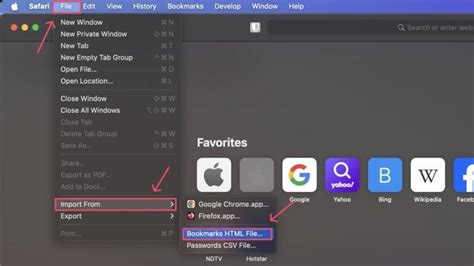 How To Transfer Bookmarks To &amp; From Safari