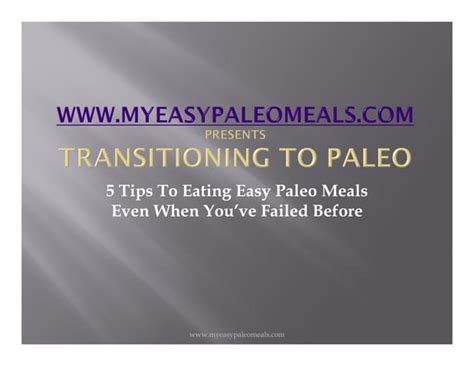 How To Transition To A Paleo Diet Successfully
