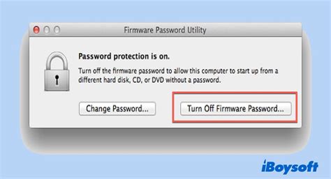 How To Turn Off Firmware Password On Mac