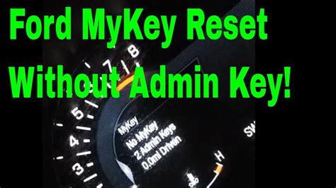 How To Turn Off Mykey Ford Without Admin Key