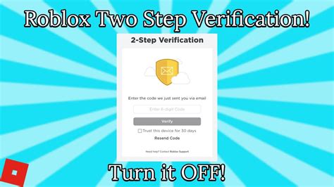 How To Turn Off Two Step Verification On Roblox