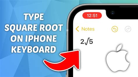 How To Type Square Root On Iphone
