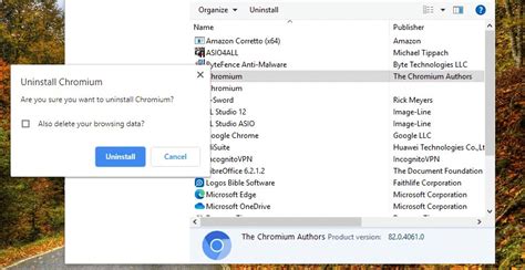 How To Uninstall Chromium Using Windows Settings