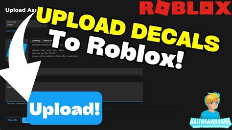 How To Upload Decals To Roblox