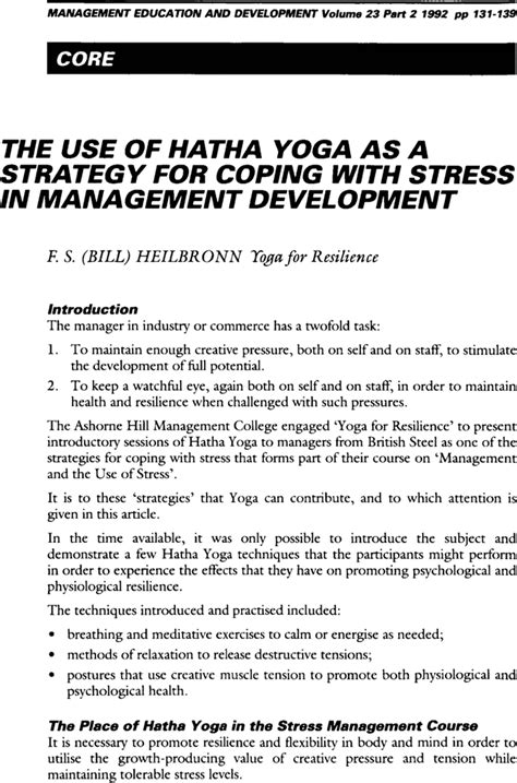 How To Use Hatha Yoga For Stress Management