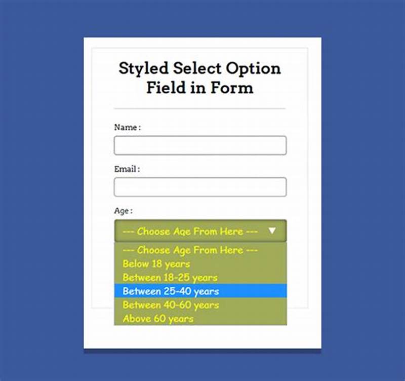 How To Use Select In Html Form