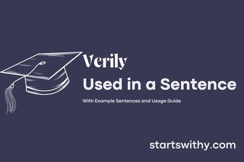 How To Use Verily In A Sentence