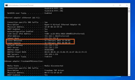 How To View DHCP Lease Time On Windows 10