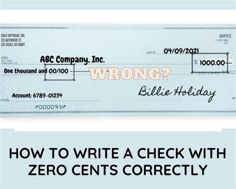Step-By-Step Guide: Writing Zero Cents on a Check like a Pro