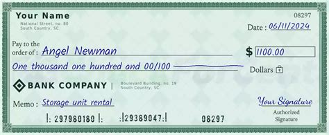 Step-by-Step Guide: Writing a Check for $1,100 - A Simple and Easy Process
