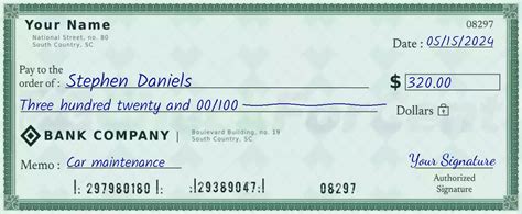 Step-by-Step Guide: How to Write 320 Dollars on a Check Correctly