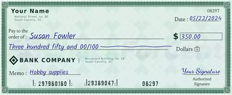 Step-by-Step Guide: How to Properly Write 350 Dollars on a Check
